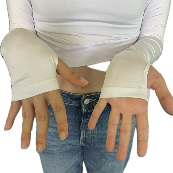 White long sleeve crop top - Picture 3 of 6